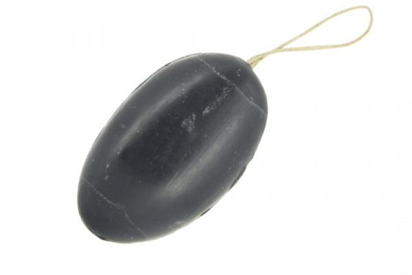 155g Pebble Soap On A Rope - Active Charcoal